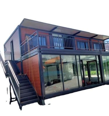 Maison de conteneurs de luxe en acier 20 pieds 40 pieds maisons modulaires préfabriquées évolutives
