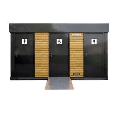 Maison de conteneurs à paquet plat de 20 pieds/40 pieds pour toilettes mobiles modulaires