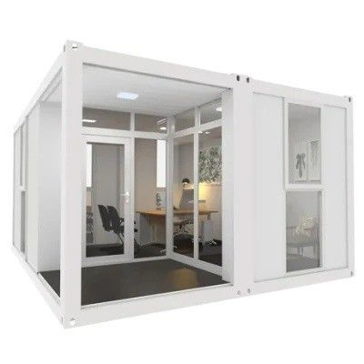 Maison de conteneurs à paquet plat de couleur personnalisée pour bureau mobile préfabriqué maison de cabine
