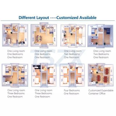 Maison de conteneurs avec fenêtre coulissante en PVC