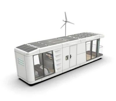 Maison préfabriquée en capsule spatiale avec structure en acier soudé