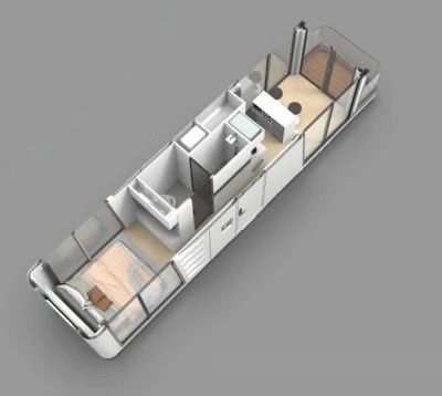 Maison préfabriquée en capsule spatiale avec structure en acier soudé