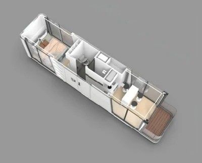 Maison préfabriquée en capsule spatiale avec structure en acier soudé