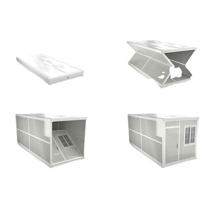 Facile d'installation 20 pieds panneau sandwich en acier portable maison de conteneur pliable prêt à l'emploi
