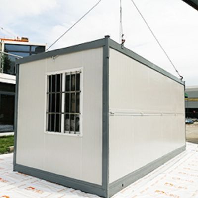 Facile d'installation 20 pieds panneau sandwich en acier portable maison de conteneur pliable prêt à l'emploi