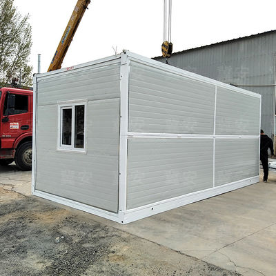 Facile d'installation 20 pieds panneau sandwich en acier portable maison de conteneur pliable prêt à l'emploi