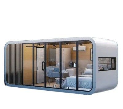 Conception personnalisée moderne bâtiment de structure en acier mobile Apple Cabin Maison portable