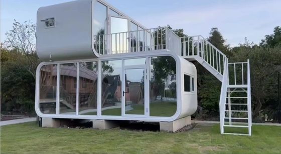 Capsule d'espace modulaire préfabriquée de luxe pour maison de conteneurs personnalisée