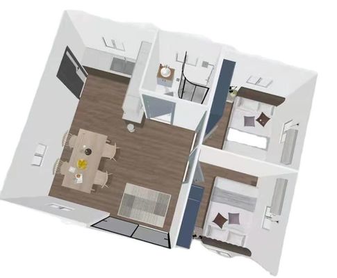 Container de maison mobile avec conception pliable et accessoires légers