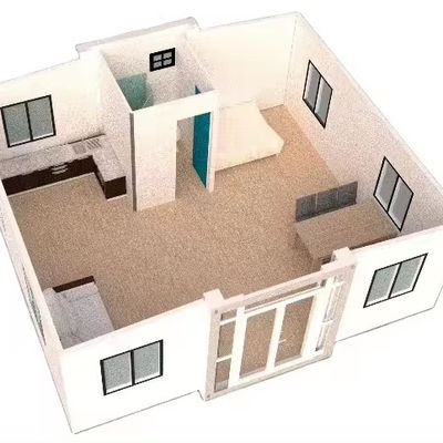 Plan de maison préfabriquée de 3 chambres pour la construction d'entrepôt