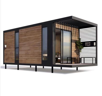 Villa lumineuse préfabriquée maison mobile avec acier et panneau sandwich
