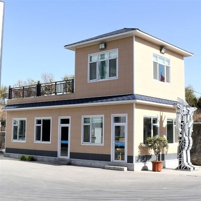 Villa lumineuse préfabriquée maison mobile avec acier et panneau sandwich