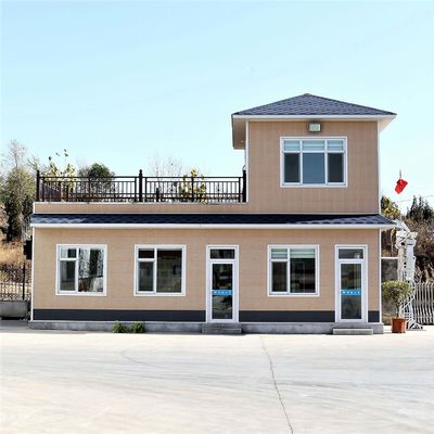 Villa lumineuse préfabriquée maison mobile avec acier et panneau sandwich