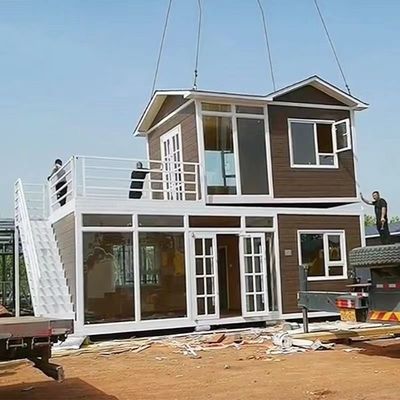 Villa lumineuse préfabriquée maison mobile avec acier et panneau sandwich