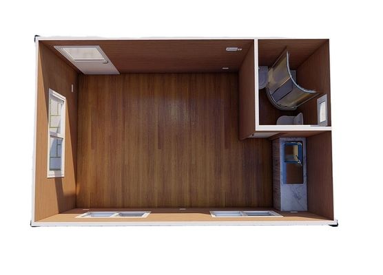 Rassemblement rapide Container à emballage plat Maison préfabriquée avec panneau sandwich en acier