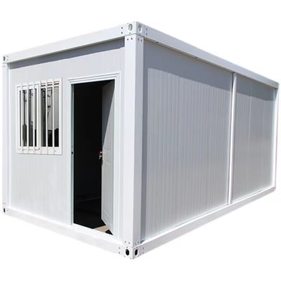 Container à emballage plat Container préfabriqué maison-bureau avec fenêtre coulissante en PVC