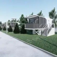 Maison de conteneurs pour une petite capsule spatiale moderne
