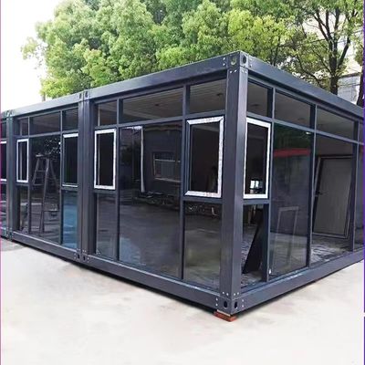 Installation rapide maison de conteneur préfabriquée avec PVC fenêtre coulissante accessoires de lumière