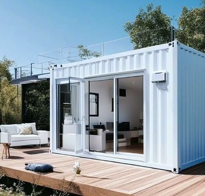 Hôtel de famille préfabriqué de 20 pieds et 40 pieds, avec jardin et chambre à coucher.