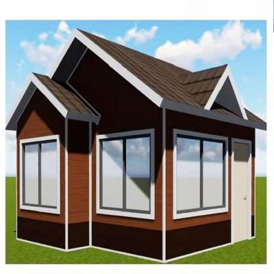 Panneau de sandwich de maison miniature préfabriqué moderne avec fenêtre coulissante en PVC