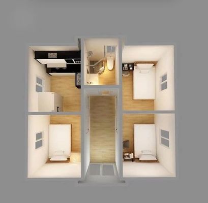 Maison préfabriquée pour 20 pieds 40 pieds Construction de bâtiments pliables élargis