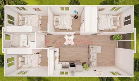 Maison préfabriquée pour 20 pieds 40 pieds Construction de bâtiments pliables élargis