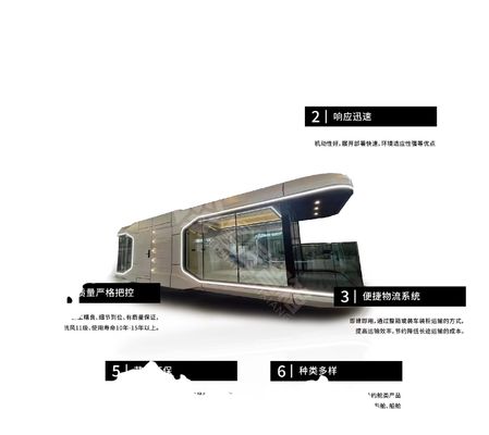 Maison-capsule en extérieur préfabriquée avec avantage d'installation rapide