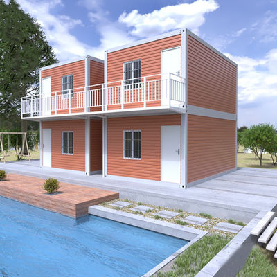Maison de conteneurs modulaires préfabriqués avec plancher en carton MGO de 18 mm et cadre en acier galvanisé