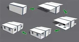 Entrepôt d'atelier 20FT 40FT Maison préfabriquée en acier moderne miniature mobile modulaire évolutive