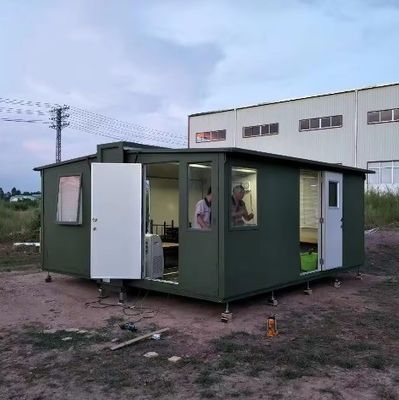 Maison de conteneur portable à fenêtre d'aluminium pour la maison familiale Hôtel de jardin Chambre à coucher et construction rapide