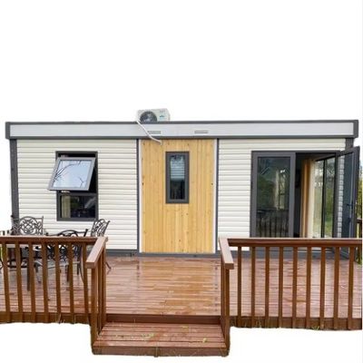 Maison de conteneur portable à fenêtre d'aluminium pour la maison familiale Hôtel de jardin Chambre à coucher et construction rapide