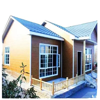 Petite maison en bois en blanc / gris / noir avec plancher en carton MgO de 18 mm