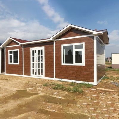 Maison mobile à porte en acier maison modulaire conteneur préfabriqué avec mur rideau en verre