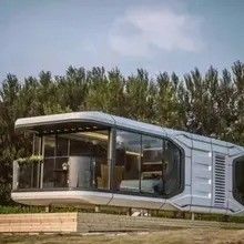 Maison préfabriquée de luxe Maison de conteneurs pour capsule spatiale solaire