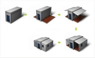 Maison de conteneurs modernes pour bureaux personnalisée de 20 ou 40 pieds