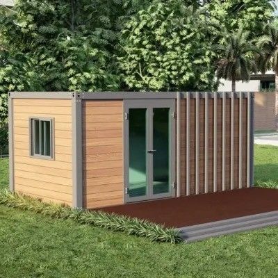 Immeuble de bureaux de luxe maison de conteneurs préfabriquée recyclable pour la vie familiale