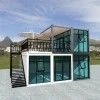 Immeuble de bureaux de luxe maison de conteneurs préfabriquée recyclable pour la vie familiale