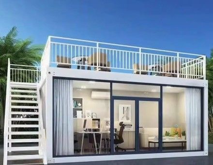 Maison de conteneurs mobile de luxe pour bureaux flexibles
