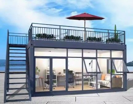 Maison de conteneurs mobile de luxe pour bureaux flexibles