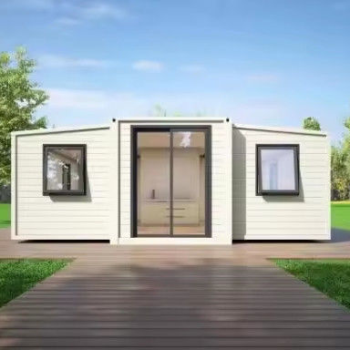 Maison de conteneurs en bois avec une bonne quantité pour la chambre