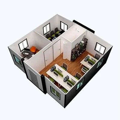 Home Office maison de conteneurs préfabriquée modulaire moderne de luxe