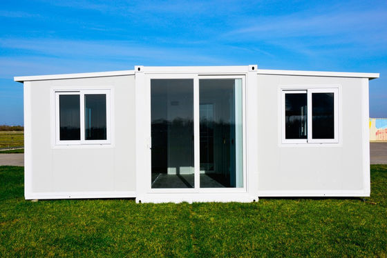 Maison modulaire pliable préfabriquée de 3 chambres avec couleur personnalisée et porte en acier