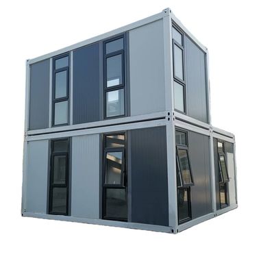 Maison de conteneurs de conception détachable en plancher blanc/gris/noir de 18 mm de carton MgO