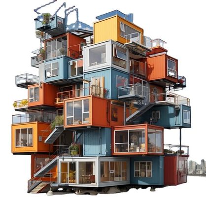 Facile à assembler maison de conteneurs préfabriquée amovible avec une structure en acier léger
