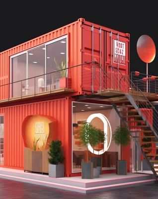 Facile à assembler maison de conteneurs préfabriquée amovible avec une structure en acier léger