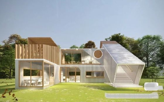 Hôtel maison de conteneurs modulaire portable pour design contemporain