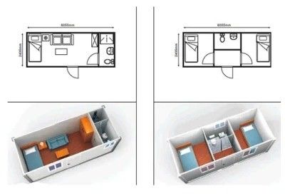 Maison de conteneurs multifonctionnelle avec conception pliante et fenêtre en aluminium