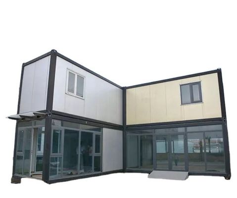 Chambres à vivre portables à assemblage rapide avec panneau sandwich en acier et fenêtre coulissante en PVC