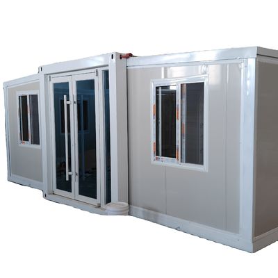 20 pieds préfabriqué portable petite maison pliable avec 3 chambres PVC fenêtre coulissante