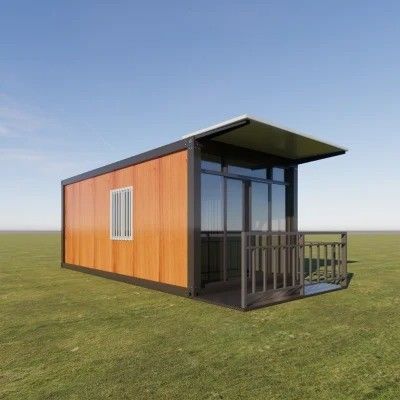 Maison de conteneurs mobile avec un design personnalisé, pliable et moderne.